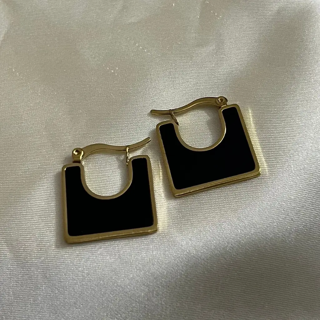 Geometric Square Hoop Earrings