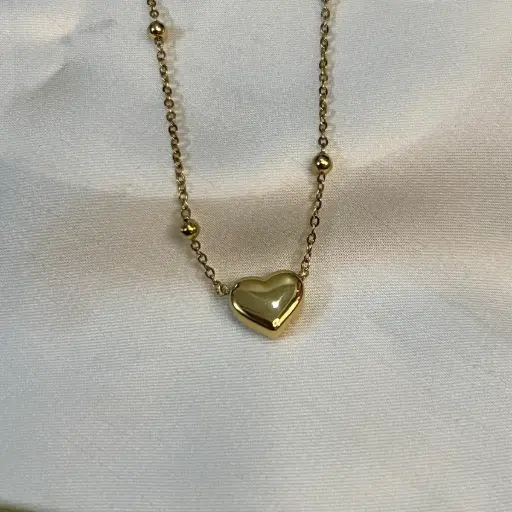 [P-008] Foiled Heart Pendent