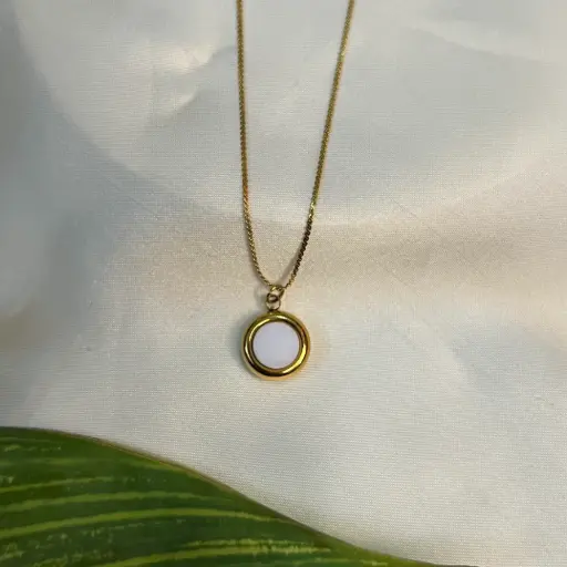 [P-014] Pearl Round Pendent