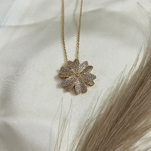 [P-025] Round Flower Pendant
