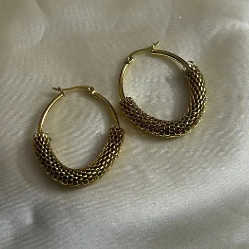 [E-006] Hallow Hoop Earrings