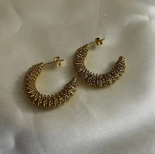 [E-009] Spiral Hoop Earrings